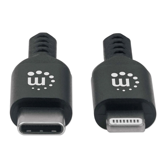 Cable Lightning a USB-C 0.5m, Negro