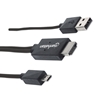 Cable MHL Micro USB a HDMI, + USB-A p/alimentacion