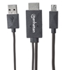 Cable MHL Micro USB a HDMI, + USB-A p/alimentacion