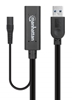 Cable USB V3.2 Ext. Tipo A 15.0M Negro, 5Gbps