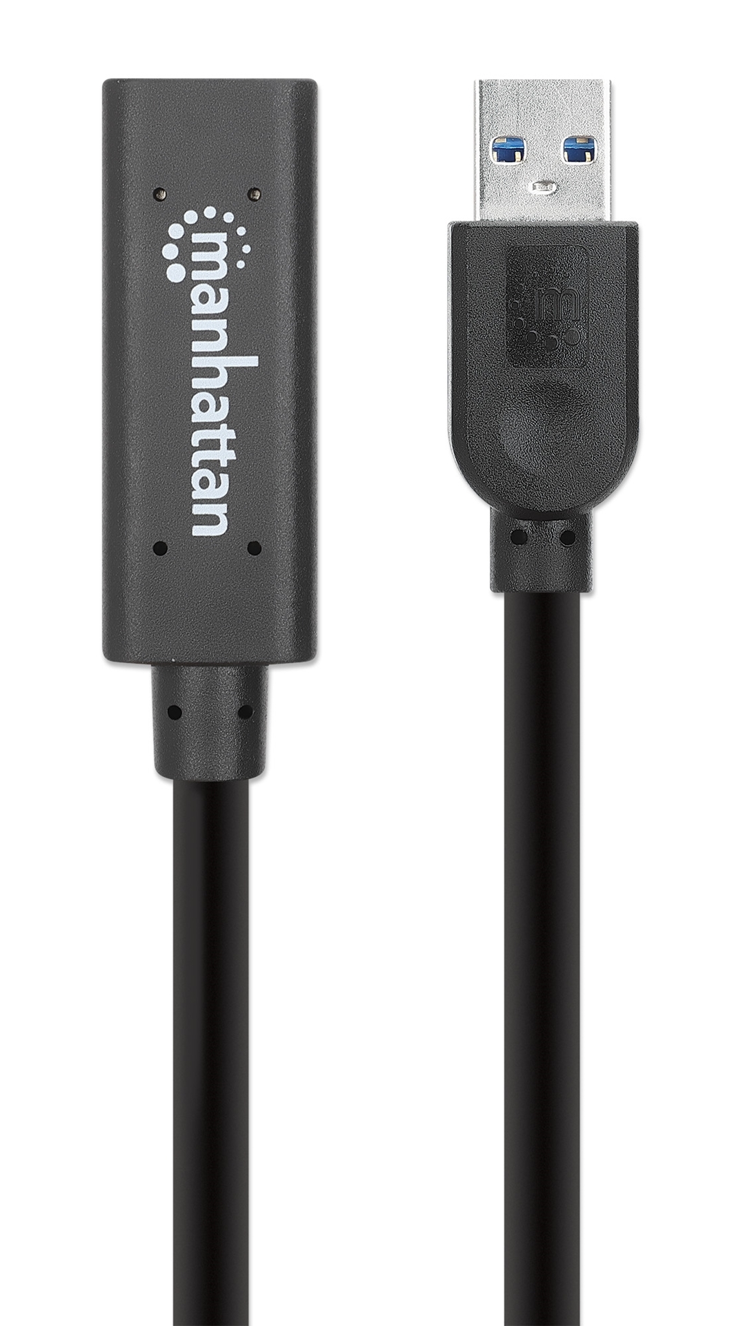 Master Distributor de las marcas MANHATTAN e INTELLINET. Cable USB V3.2  Ext. Tipo A 10.0M Negro, 5Gbps Manhattan 153751