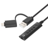 Convertidor USB 2.0 / USB-C a Tarjeta Sonido 3.5 mm, cable con controles