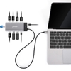 Docking USB-C 10 ptos, 2xHDMI, 5xUSB-A, USB-C, USB-C PD, RJ45, Tarjeta SD-microSD