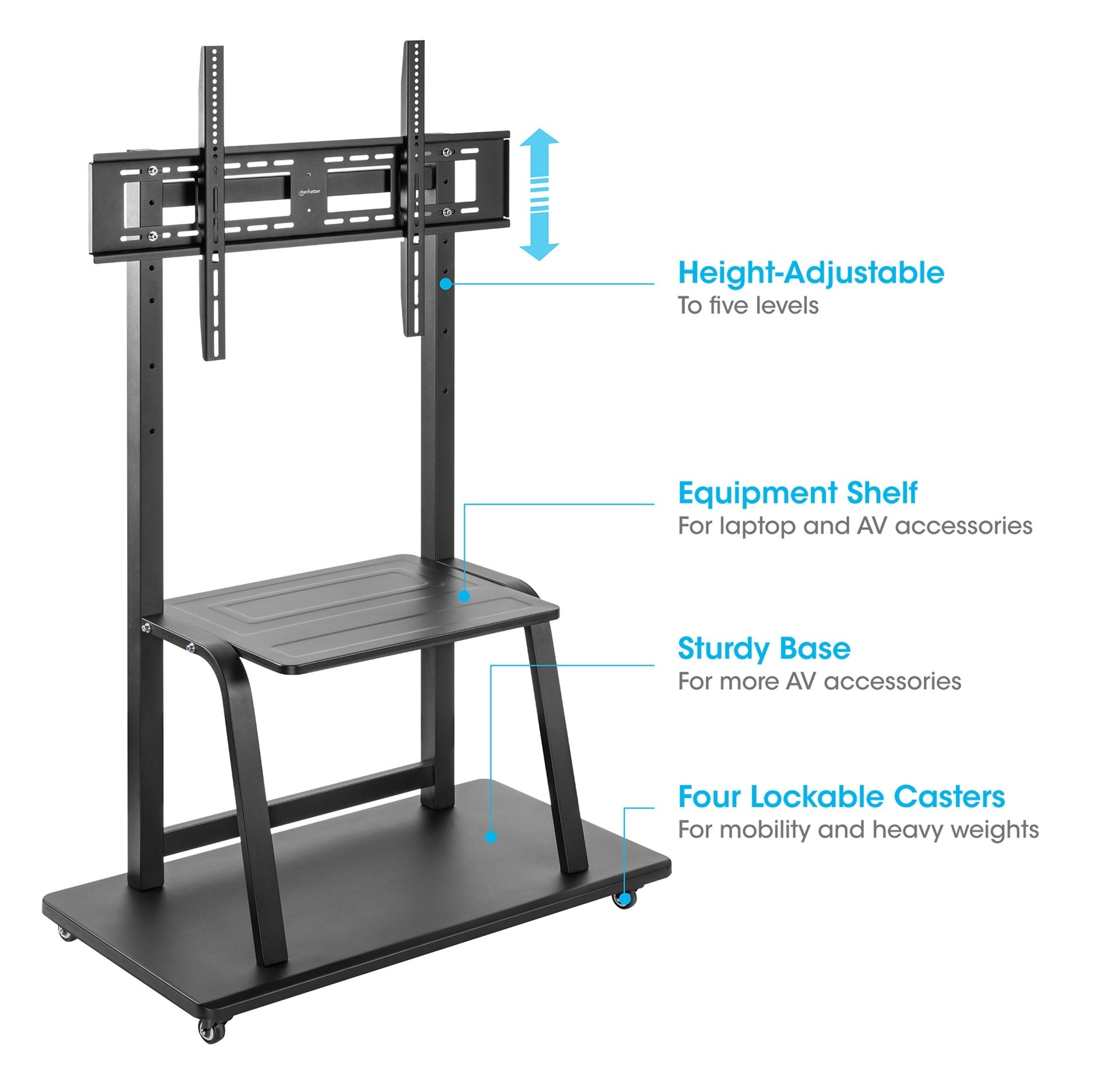 Master Distributor de las marcas MANHATTAN e INTELLINET. Soporte TV p/pared  75kg, 37 a 70 Ajuste Vertical Eco. Manhattan 424752