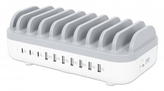 Estación de carga USB 10 dispositivos, 120W