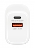 Cargador Pared  20W, USB-C PD (20W) y USB-A QC (18W)