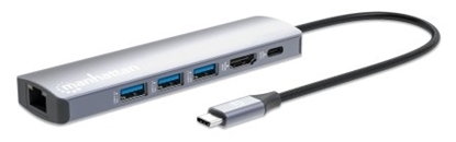 Estación Docking USB-C con Hub, 6 en 1