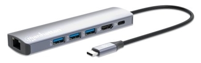 Docking USB-C  6 Ptos, HDMI, USB-C, 3xUSB-A, RJ45.