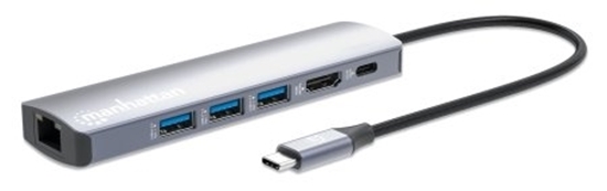 Docking USB-C  6 Ptos, HDMI, USB-C, 3xUSB-A, RJ45.