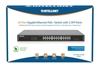 PoE Switch GB 24 ptos 19" 30W/pto, 370W, 2 SFP Ports
