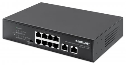 PoE Switch GB  8 ptos 32W/pto, 120W, + 2 RJ45