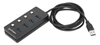 HUB USB-A V3.2  4 Ptos A, Switch on/off por puerto
