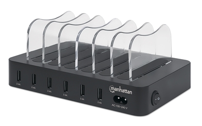 Estación de carga USB-A  6 dispositivos 50W