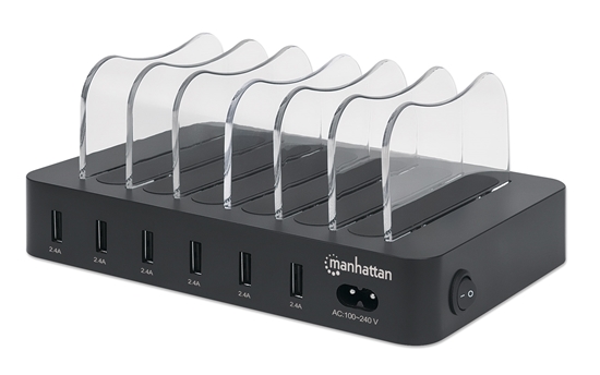 Estación de carga USB-A  6 dispositivos 50W
