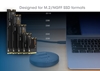 Gabinete QuickDock USB-C 2ptos SSD M.2 NVMe