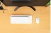 Teclado y Mouse Optico Inalambrico 2.4G & Bluetooth Blanco Combo Tecla Tijera