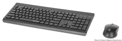 Teclado y Mouse Optico Inalambrico 2.4G Negro combo