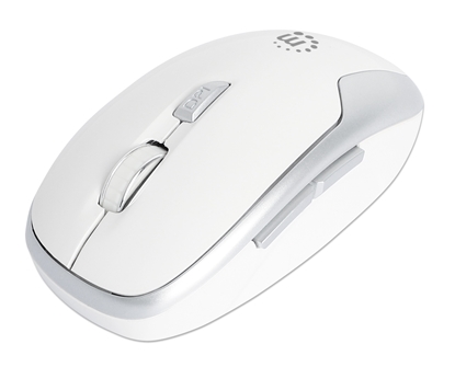 Mouse Optico Inalambrico 6 botones Diestro 2.4G Blanco