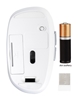 Mouse Optico Inalambrico 6 botones Diestro 2.4G Blanco