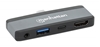 Docking USB-C  4 ptos, HDMI/USB-A/3.5mm/USB-C PD, Sin cable