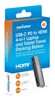 Docking USB-C  4 ptos, HDMI/USB-A/3.5mm/USB-C PD, Sin cable