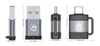 Adaptador USB-C V3.2  Gen1, A-C y C-A 2 pzas.