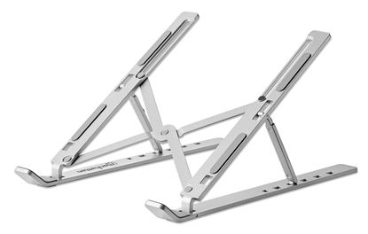 Soporte laptop p/Escritorio, de posiciones, aluminio, Premium