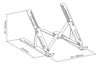 Soporte laptop p/Escritorio, de posiciones, aluminio, Premium
