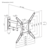 Soporte TV p/pared 35Kg, 23" a 55" Articulado