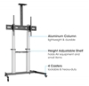 Soporte TV tipo Carro 100 kg, 60 a 80", Aluminio