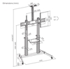 Soporte TV tipo Carro 100 kg, 60 a 80", Aluminio