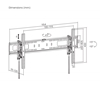 Soporte TV p/pared 75kg, 43 a 90", fijo, extensión frontal