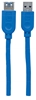 Cable USB V3.2 Ext. Tipo A  1.0M Azul, 5Gbps