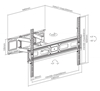 Soporte TV p/pared 40kg, 37" a 80" Articulado