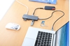 Docking USB-C  9 puertos, HDMI, 3xUSB-A, USB-C Datos, PD, RJ45, Lector