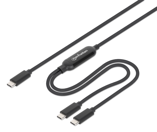 Cable USB-C de carga 100W p/2 dispositivos