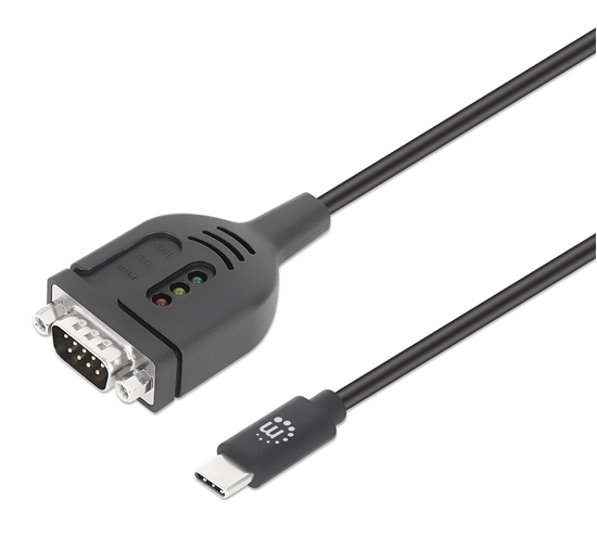 Convertidor USB-C a Serial DB9-M / RS232, 1m