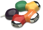 Imagen de HUB USB V2.0  4 Ptos "Flor Multicolor"