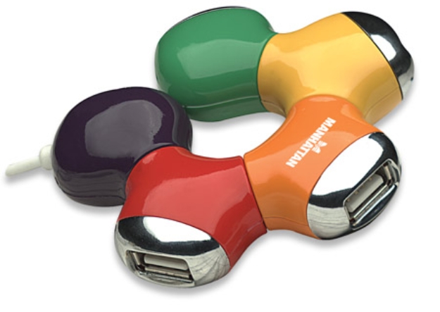 Imagen de HUB USB V2.0  4 Ptos "Flor Multicolor"