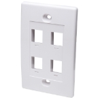 Imagen de TAPA (FACEPLATE) 4 PERFORACION BLANCO