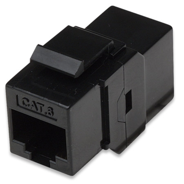 Imagen de COPLE RJ45 A RJ45 CAT6 KEYSTONE NEGRO UTP
