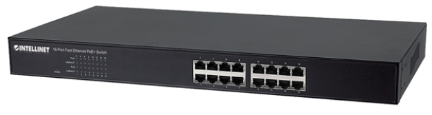 Imagen de SWITCH POE FAST ETHERNET 30W 16 PUERTOS RJ45 POE+