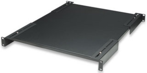 Imagen de Charola Gabinete 19", 1U, Ajustable 60-80cm, Deslizable, Ventilada, 35kg