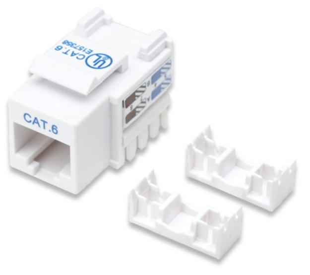 Imagen de JACK RJ45 CAT6 KEYSTONE DE IMPACTO BLANCO