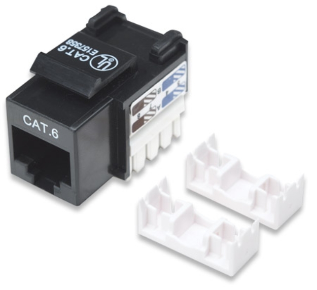 Imagen de JACK RJ45 CAT6 KEYSTONE DE IMPACTO NEGRO