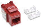 Imagen de Enchufe Keystone perforado Cat6, rojo