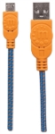 Imagen de Cable Micro-B USB 2.0 Azul/Naranja, recubrimiento textil 1m 