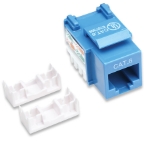 Imagen de Jack Keystone perforado Cat6, azul