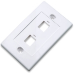 Imagen de TAPA (FACEPLATE) 2 PERFORACION BLANCO