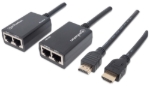 Imagen de Extensor HDMI sobre Ethernet 1080p con cables integrados